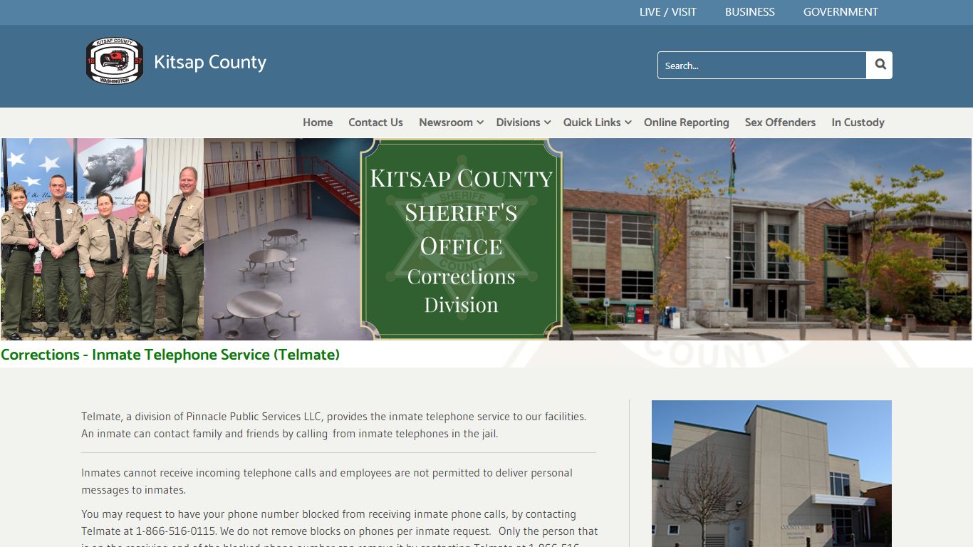 Inmate Phone Service - Kitsap County, Washington