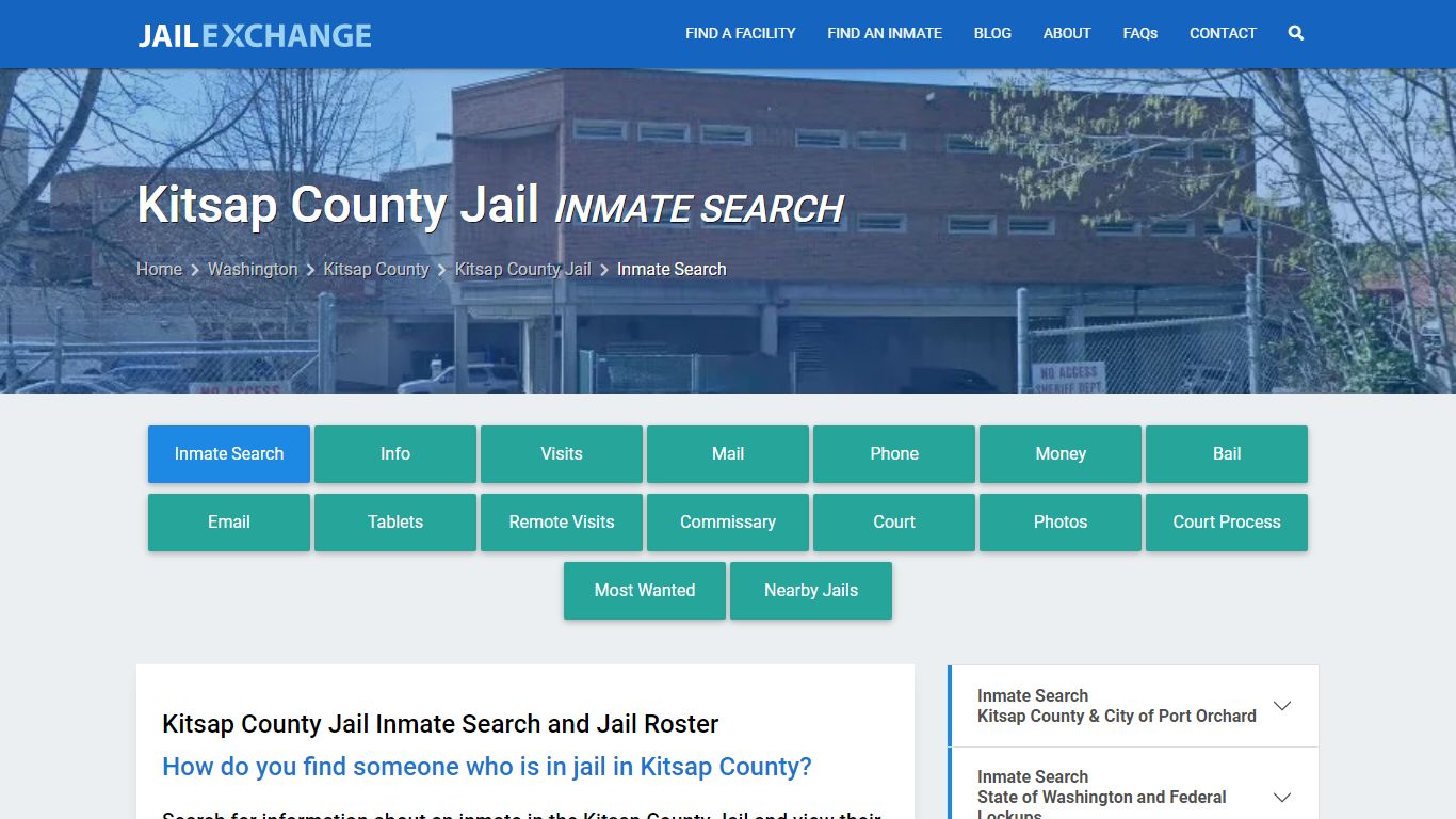 Inmate Search: Roster & Mugshots - Kitsap County Jail, WA